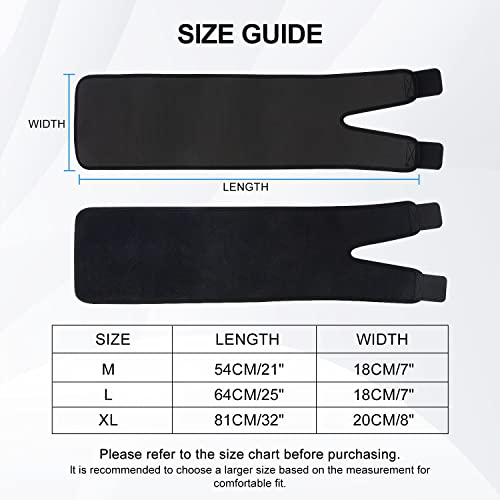 Supregear Thigh Wraps Support, Adjustable Compression Neoprene Thigh Sleeve Hamstring Quad Wrap Breathable Non-Slip Upper Leg Brace Leg Slimmer For Women Men Pulled Groin Muscle, Quadriceps, Black, M #TOP1