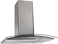 Coifa de Parede Nardelli, 110V, 60cm 4/5 Bocas, Vidro Curvo Slim Inox