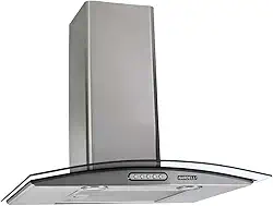 Coifa de Parede Nardelli, 110V, 60cm 4/5 Bocas, Vidro Curvo Slim Inox