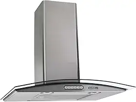 Coifa de Parede Nardelli, 110V, 60cm 4/5 Bocas, Vidro Curvo Slim Inox