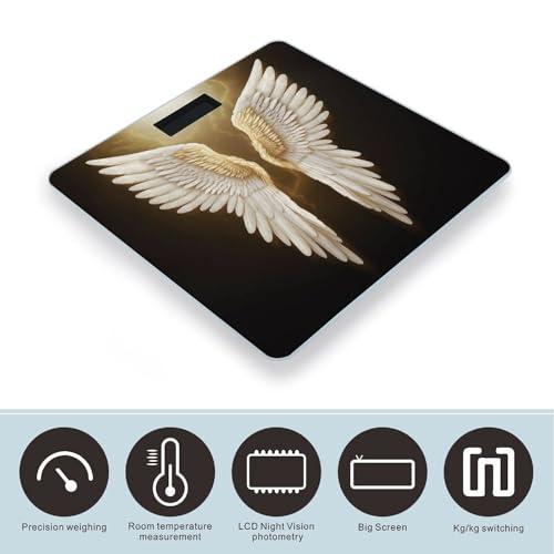 Báscula digital de baño Angel Wing con vidrio templado miniatura 3