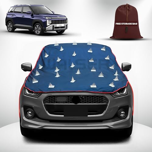 Image of WALSER Spike Car Cover for Hyundai Venue | Anti-Climb Nail Guard for Dogs & Monkeys | Protects Bonnet, Roof & Dicky | UV, Dust & Snow Protection | Spike Cover with 4 Adjustable Hook