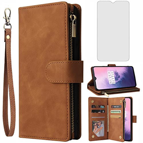 Coque OnePlus 7 DKPT US Marron protection arrière étui antichoc rigide