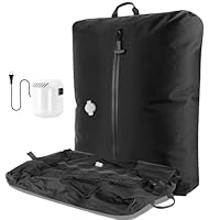 Dobaly 24L Vacuum Bags for Travel with 5KPa Pump, IP67 Reusable Vacuum Seal Bags for Carry On Suitcases Vacuum Packing Cubes for Luggage and Backpack Space Saver Durable (2PC+Pump)