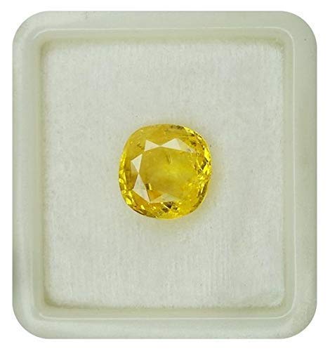 JAGDAMBA GEMS Pukhraj Stone Original Certified Natural Yellow Sapphire 7.25 Ratti Gemstone (B07XDHDT4M) Amazon Price History, Amazon Price Tracker