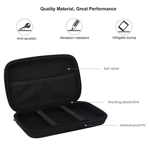MoKo 7-Inch GPS Carrying Case, Portable Shockproof EVA Hard Shell Protective Pouch Travel Storage Bag for Car GPS Navigator Garmin/Tomtom/Magellan Devices with 7" Display - Black by MoKo - Image 3