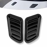 Miuttop - 2 fundas de ventilación para capó de coche, cubiertas de admisión de aire con persiana automática, decoración exterior, rejillas de...
