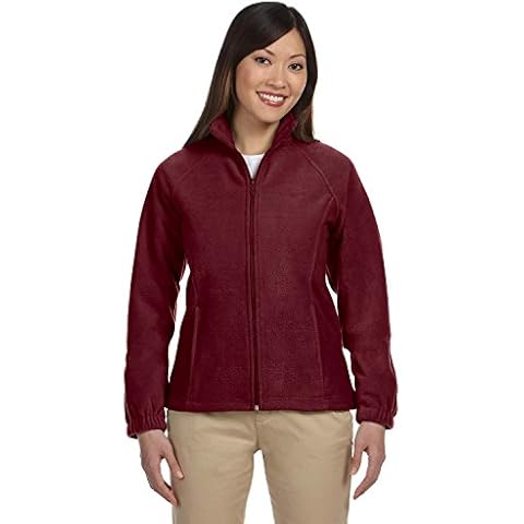 Harriton Ladies 8 oz. Full-Zip Fleece, Large, WINE Cover