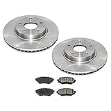 Front Brake Disc Rotors Ceramic Pads Fits For Mazda 3 2.0L 14-16 Built in Mexico