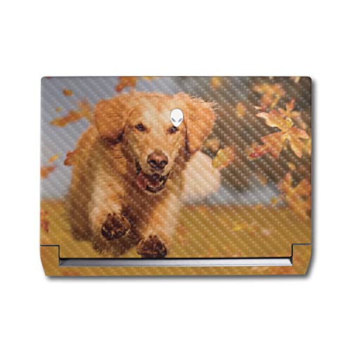Image of MightySkins Carbon Fiber Skin Compatible with Alienware M17 R5 (2022) Full Wrap Kit - Puppy Fall | Protective, Durable Textured Carbon Fiber Finish | Easy to Apply & Change Styles | Made in The USA