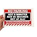SmartSign No Parking - Not 5 Minutes, Not 30 Seconds, Not at All Pack of 50 Removable Stickers | 5
