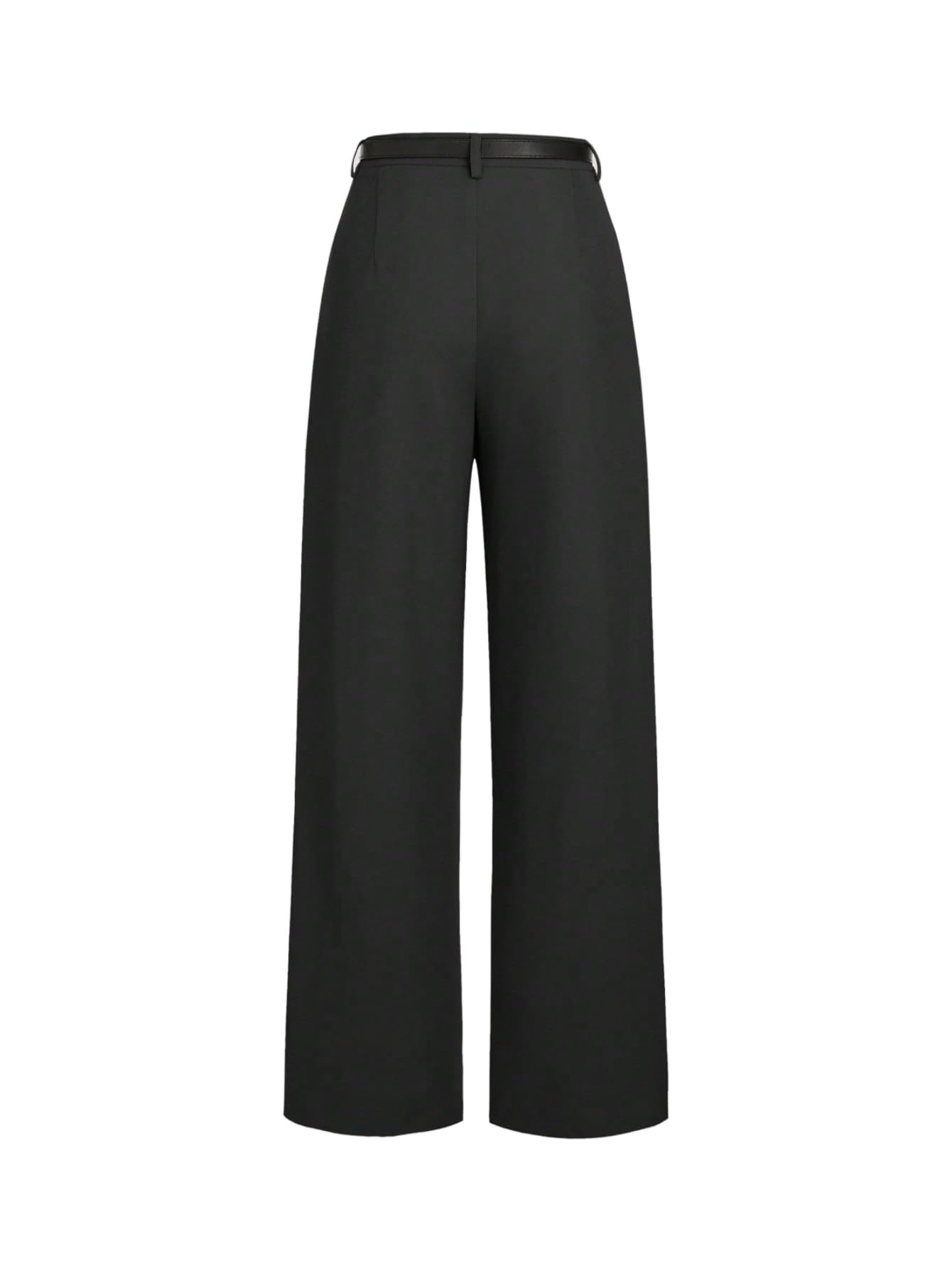 SOLY HUX Hosen Damen Elegant Anzughose Hohe Taille Büro Freizeithose Geradehose mit Gürtel Einfarbig Palazzo Casualhose Herbst Outfit