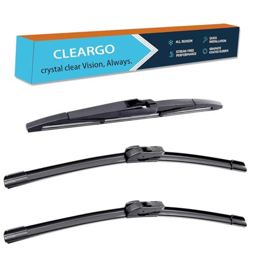 CLEARGO Wiper Blades Set for 2024-2025 Chevy Trax Front & Rear Windshield Wiper Kit (26 + 16 + 11) Original Equipment Fit All-Weather Rubber Blades