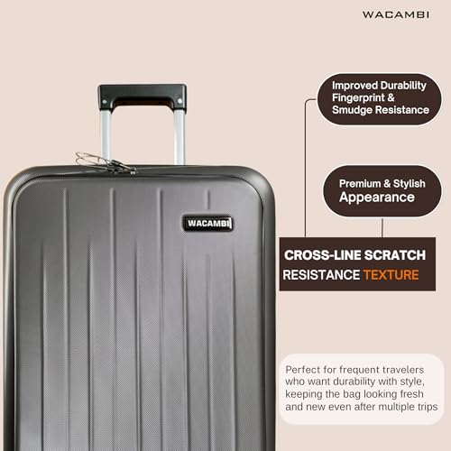 Image of Cabintrolley Bag Polycarbonate 20inch 55cms with 16inch Laptop and USB Port Compartment Small Size Suitcase for Flight Travel Suitable for Men, Women,Boys and Girls (Slate Grey)