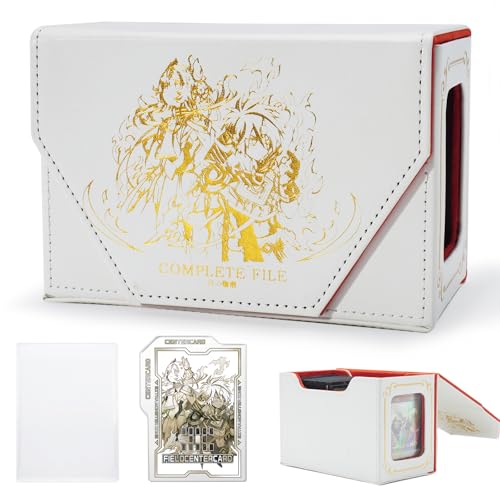 sabermaster STORY OF WHITE Laser Card Deck Box for YGO MTG Organizer Holds 220+ Double Sleeved Card