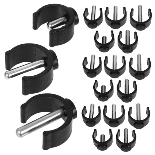 Ipetboom 20Piezas Abrazaderas Ajustables Bastones y Andadores Bloqueo Forma de C Compatible con Diámetros de Repuestos Bastones Trekking