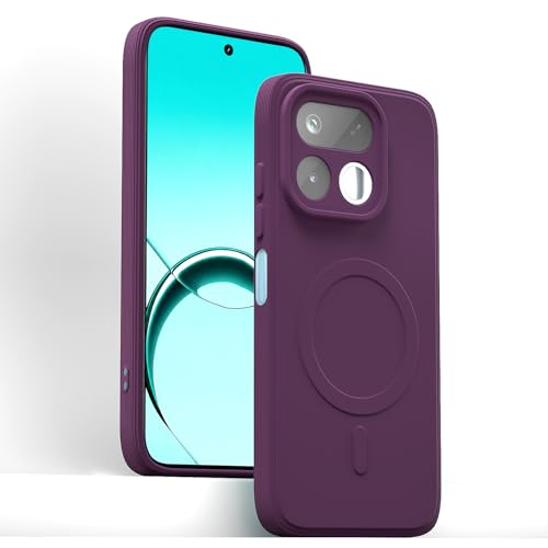 Image of Pikkme Back Cover for Realme 16T 5G Soft Matte Silicone Mag-Safe Design (Mag-Safe Not Support) Camera Protection | Slim Fit Bumper Cover (Purple)