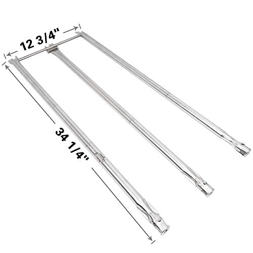 SHINESTAR 67820 67722-3 Burner Tubes Set for Weber Genesis 300 Series (2007-2010), Stainless Steel, 34 1/4 inch