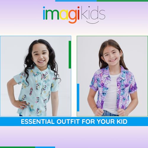 Disney Lilo & Stitch Minnie Mouse Hawaiian Button Down Shirt Infant to Big Kid Sizes (18 Months - 18-20)3