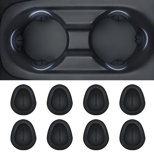 VBGURR 8 Stück Auto Getränkehalter Limiter, Mittelkonsole Getränkehalter Einsatz, Auto Becherhalter Begrenzer Auto Zubehör Innenraum(Schwarz)