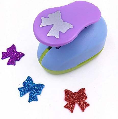 TECH-P® Creative Life(2CM-2.5CM) Multi-Pattern Hand Press Album Cards Paper Craft Punch,Card Scrapbooking Engraving Kid Cut DIY Handmade Hole Puncher. (Bow)