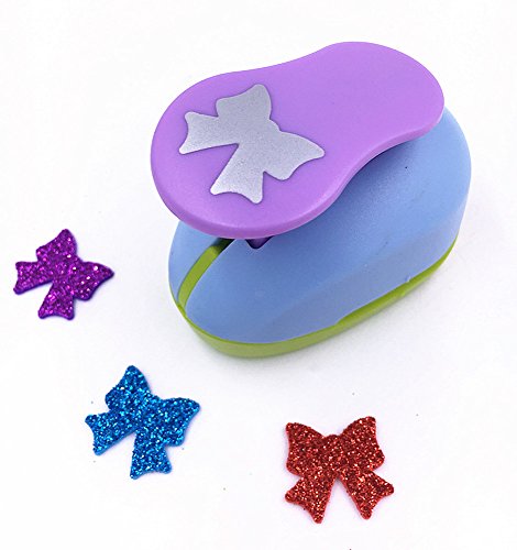 TECH-P® Creative Life(2CM-2.5CM) Multi-Pattern Hand Press Album Cards Paper Craft Punch,Card Scrapbooking Engraving Kid Cut DIY Handmade Hole Puncher. (Bow)