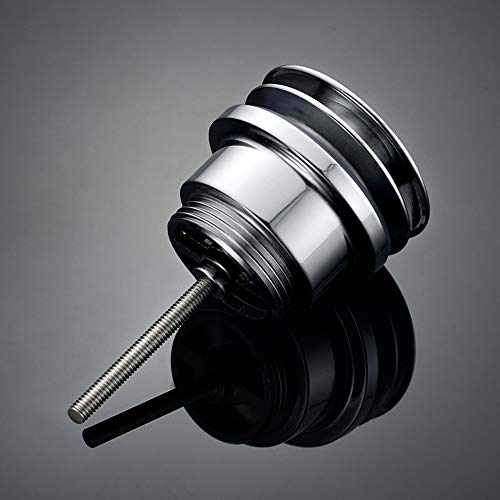 Ibergrif M20509, Universal Ablaufgarnitur Ventil für Waschbecken, mit Überlauf, Chrom, Silber