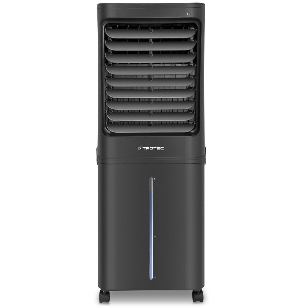 TROTEC Rafraîchisseur d'air et humidificateur PAE 80 Climatiseur sans évacuation à évaporation - Réservoir 60L, Filtre à air, 4 vitesses, mobile, minuteur, télécommande