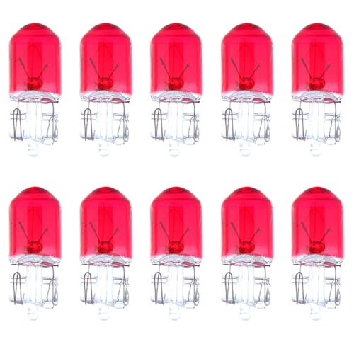 ECCPP 10x Instrument Cluster Dash Panel Lights T10 Red Halogen Lights Bulbs W5W 147 152 158 159 161 168 184 192 193 259 280 285 447 464 501 555 558 585 655 656 657 1250 1251 1252 2450 2652 2921 2825