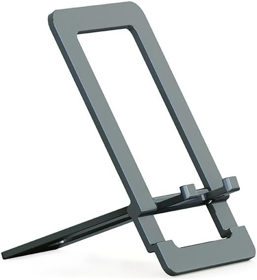Aluminum Alloy Book Stand Gray Reading Rack Portable Folding Holder