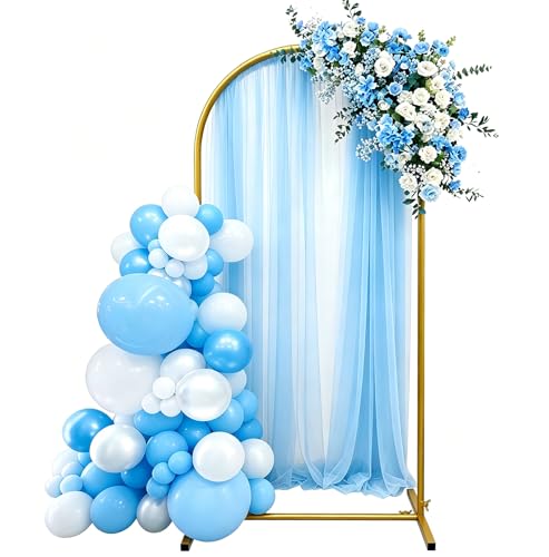 VUVAHA 6.6FT Metal Arch Backdrop Stand Gold