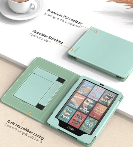Image of MoKo Magnetic Case for 7 inch /6.8 inch Kindle Paperwhite 12th /11th Gen, Agave Green