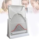 Galton Board Experiment Model, Physics Lab Teaching Tool，Normal Distribution Mathematical Model, Desk Toy, Inspire Curiosity, 12 * 18cm, for Educators Students(White)