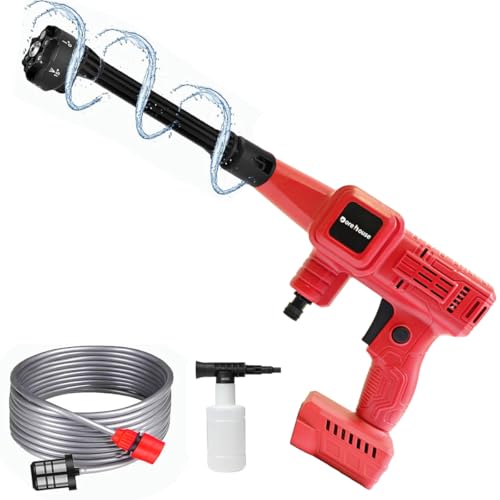 Cordless Pressure Washer 700 PSI for Milwaukee 18V Battery, Handheld Car Pressure Washer with 6 in1 Nozzle for Car Cleaning (Tool Only Battery Not Included)