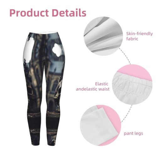 Leggings con estampado de esqueleto y compresión para ropa de gimnasio de mujer 6