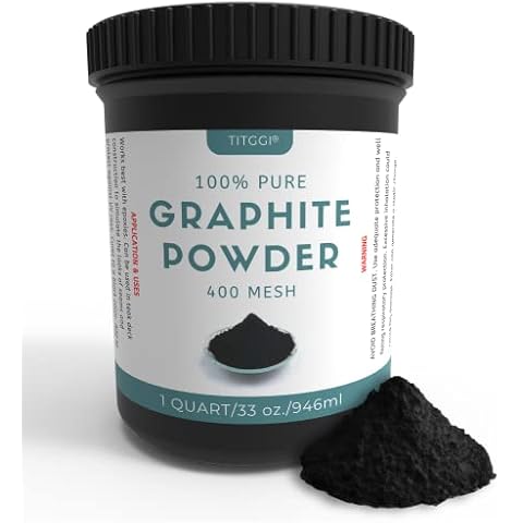 1 Quart Ultra-Fine Pure Graphite Powder - Premium Dry Powdered Graphite for Locks, Bearings, Reels and More. Also Amazing Enhances Bearing Corrosion - by TITGGI Cover