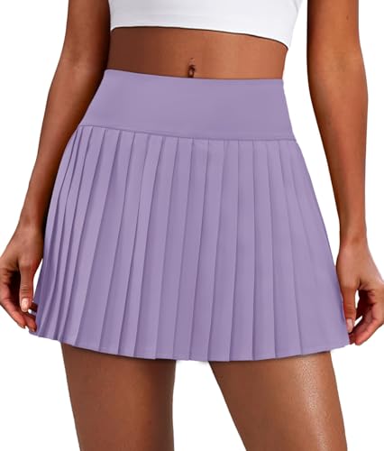Image of Alaroo Pleated Tennis Skirt for Women with Pockets Shorts Skort | High Waisted Golf Athletic Skorts Running Workout Skirts