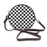 Matériau de qualité supérieure : fabriqué à partir de cuir microfibre de qualité, ce sac à bandoulière motif damier noir et blanc pour femme est doux, robuste et résistant à l'eau. Le sac à main en cuir est conçu pour résister aux rigueurs d'un usage quotidien tout en conservant son apparence élégante