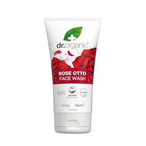 Dr. Organic – Cuidado facial con rosa orgánico, 150 ml