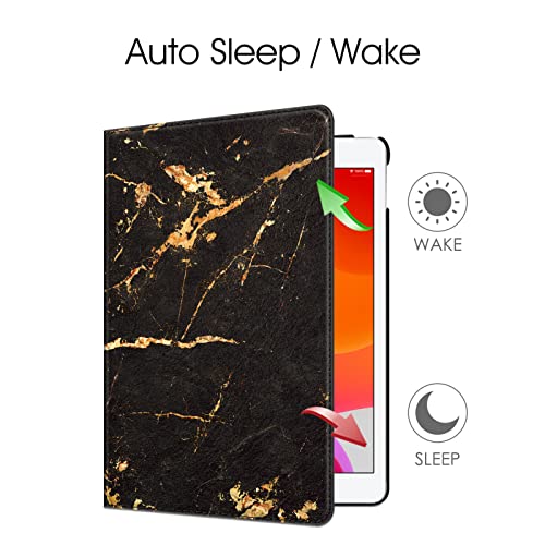 Image of Fintie Rotating Case for iPad 9th Generation (2021) / 8th Generation (2020) / 7th Gen (2019) 10.2 Inch - 360 Degree Rotating Stand Cover with Pencil Holder, Auto Wake Sleep, Black Obsidian
