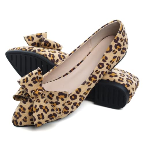 Image of Stunner Womens Flats Fashion Pointed Toe Bowknot Ballet Flats Cute Slip On Dress Flats Comfortable Party Wedding Flats2