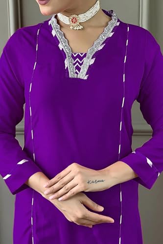 Image of Jwalin Women's Chinon Silk Kurta Pant Set with Dupatta