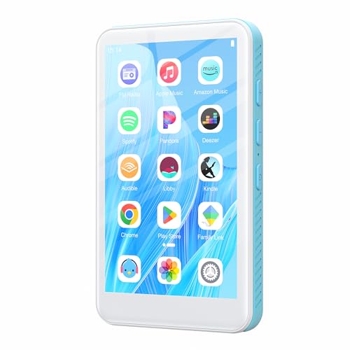 Image of SWOFY MP3 Player with Bluetooth and WiFi,D08 32GB MP3 MP4 Player 4.0 Inch Touchscreen,Android 13 OS Music Player with Spotify,Pandora, Audible, Amazon Music, Play Store, FM Radio White