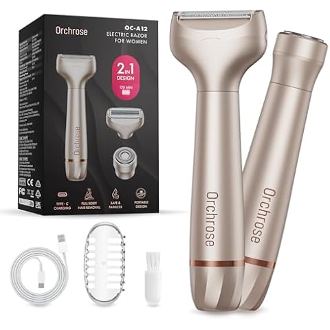 Electric Razors for Women Hair Removal: Electric Shaver for face Legs Body Smooth Rechargeable Portable Cover