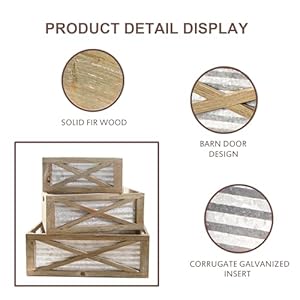 Setof3nestingwoodencratesrusticwoodenstoragecontainerboxeswithcutouthandlesdecorativefarmhousewoodbasketsfordisplaybarndoorgray Urban Country Home Decor Set of 3 nesting wooden crates rustic wooden storage container boxes with cutout handles decorative farmhouse wood baskets for display barn door gray urban country home decor