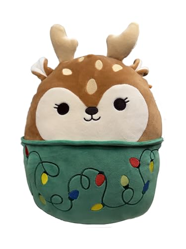 Squishmallows Original 12-Inch Dawn The Fawn - Christmas Edition -