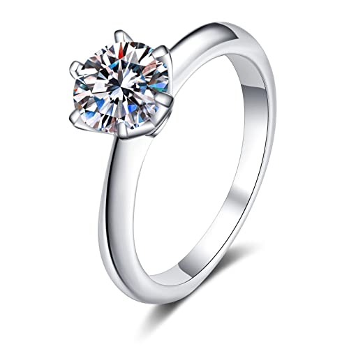 Bague solitaire moissanite 5ct en argent le bijou scintillant de vos soirées