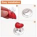 uxcell 2Pcs Toilet Tank Button Toilet Button Pusher Love Heart Shaped Flushing Toilet Button Pusher Toilet Replacement Part for Women Long Nail Yellow