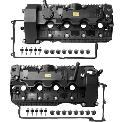 FRONEZER N62 Valve Covers Set with Gaskets & Bolts Compatible with 2002-2010 BMW 550i 745i 745Li X5 645Ci 545i 750i 750Li 650i Alpina B7 4.4L4.8L V8 Replace 11127522159 11127563474