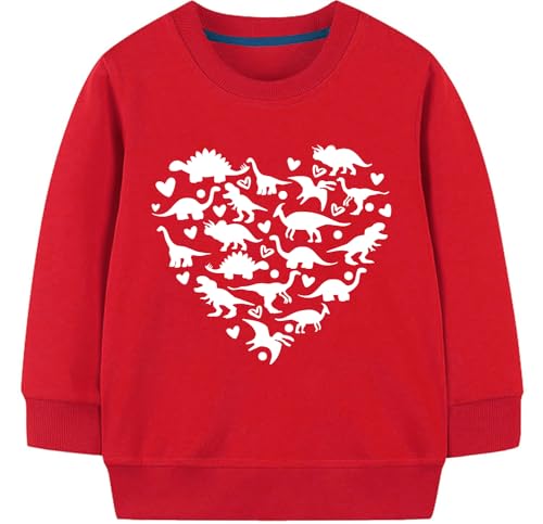 Kids Valentines Sweatshirts Toddler Boys Girls ABC I LOVE U Heart Graphic Shirt Toddler Long Sleeve Outfit Tops
